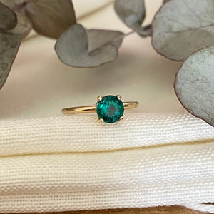 Hydrothermal Emerald Ring
