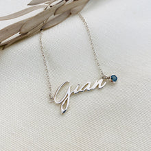 Load image into Gallery viewer, Name Necklace with Birthstone
