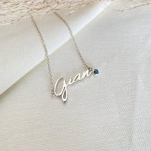 Load image into Gallery viewer, Name Necklace with Birthstone
