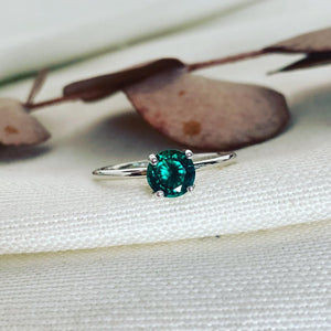 Hydrothermal Emerald Ring